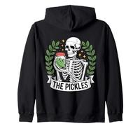 The Pickle Lover Cucumber Brine Pickling Skeleton Funny Zip Hoodie