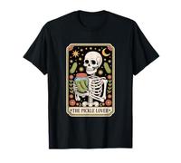 The Pickle Lover Skeleton Tarot Spooky Halloween T-Shirt