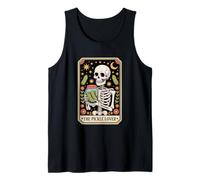 The Pickle Lover Skeleton Tarot Spooky Halloween Tank Top