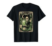 The Pickle Lover Tarot Card Skeleton Dill Jar T-Shirt