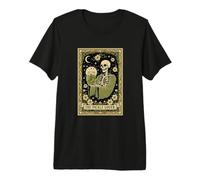 The Pickle Lover Tarot Card Skeleton Pickle Jar Premium T-Shirt