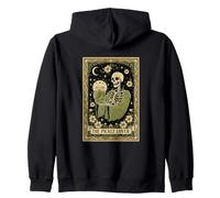 The Pickle Lover Tarot Card Skeleton Pickle Jar Zip Hoodie