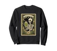 The Pickle Lover Tarot Skeleton Dill Jar Flowers Sweatshirt