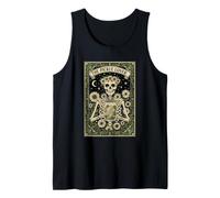 The Pickle Lover Tarot Skeleton Sunflower Crown Jar Tank Top