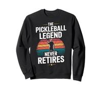 The Pickleball Legend Never Retires Retro Sunset Sport Dad Sweatshirt