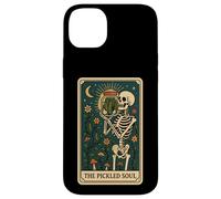 The Pickled Soul Funny Skeleton Pickle Jar Tarot Card Vibe Case for iPhone 14 Plus