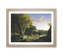 The Picnic By Thomas Cole Classic Painting Framed Print | A2 Oak Framed Wall Art | Ready to Hang | Classic Historical Picture | Living Room Bedroom Lounge Office