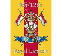 THE PICTURE SHACK 9TH / 12TH ROYAL LANCERS CAP BADGE ON METAL SIGN 5 x 7 INCHES. OUTSIDE OR INSIDE USE. WILL FIT A STANDARD FRAME