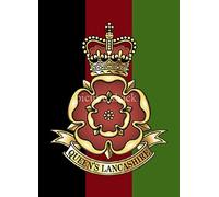 THE PICTURE SHACK QUEEN'S LANCASHIRE REGIMENT CAP BADGE PRINTED ON A METAL SIGN 5 x 7 INCHES. OUTSIDE OR INSIDE USE. WILL FIT A STANDARD FRAME