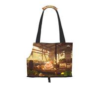 The pig is sleeping. Printed pet shoulder bag for going out - small dog and cat dual-purpose shoulder bag