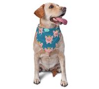 The Pig With The Crown Printed Graphic Pet Triangle Scarf For Dogs & Cats, Adjustable Cute Pet Bandana For & Photo Shoots
