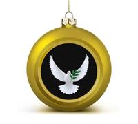 The Pigeon And Olive Branch Christmas Baubles Hanging 2PCS