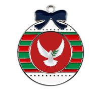 The Pigeon And Olive Branch Christmas Tree Ornaments Decor Circular