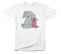 The Pigeon Elephant Piggie with Logo Unisex T Shirt, White, S