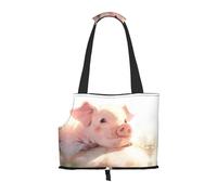 The pigs are looking. Printed pet shoulder bag for going out - small dog and cat dual-purpose shoulder bag