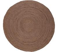 THE PIKKU INTERNATIONAL - Jute Rug Hand Braided Round Area Rug Boho Rag Rug Living Room Hallway Carpet (Brown, 220 x 220 cm)