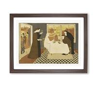 The Pilgrims Of Emmaus By Maurice Denis Classic Painting Framed Print | A4 Walnut Framed Wall Art | Ready to Hang | Classic Historical Picture | Living Room Bedroom Lounge Office