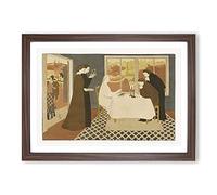 The Pilgrims of Emmaus by Maurice Denis Framed Print | A2 Walnut Framed Wall Art | Ready to Hang | Modern Nature Picture | Living Room Bedroom Lounge Office