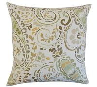 The Pillow Collection Robbia Floral Cushion Cover, Linen, Brown, 32745 x 32745 x 11457 cm