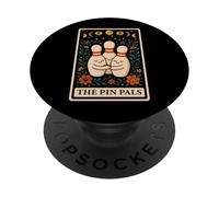 The Pin Pals Bowling Bowler Team Tarot Card Witchy Moon PopSockets Adhesive PopGrip