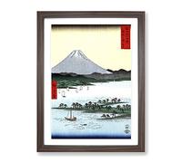 The Pine Forest Of Mio By Utagawa Hiroshige Asian Japanese Framed Print | A3 Walnut Framed Wall Art | Ready to Hang | Asian Landscape Picture | Living Room Bedroom Lounge Office