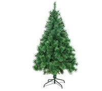 the pine needles bare tree christmas tree, material pvc artificial hinged pines with metal stand easy to assemble xmas decoration unlit-1.8m the new