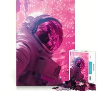 The Pink Astronaut Teenagers Puzzles 1000 Piece Jigsaws Boost Recall Relax Time Accurate Edge Amazing Present (38x52cm)