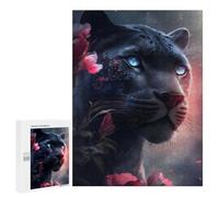 The Pink Black Panther Decorative Jigsaw for Grown-Ups, 500 PCS - New Year Decoration; for Shared Table Time