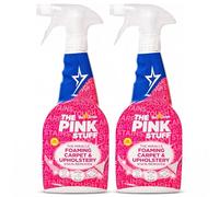 The Pink Stuff Carpet Stain Remover 500ml 2 Pack - Oxi Action The Miracle Foaming Carpet & Upholstery Stain Remover 500ml - Laundry Fabric Colour Safe Removes Wine Coffee Stains & Odour