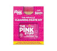The Pink Stuff Miracle Cleaning Paste Kit - Includes 850g The Pink Stuff Miracle Cleaning Paste and a Miracle Sqeezy Dual Sided Sponge Scrubber - All Purpose Multi Surface Cleaner
