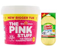 The Pink Stuff Miracle Multipurpose Cleaning Paste- New Bigger Tub 850 G -Non-toxic Household Cleaner with Elbow Grease Scrubbing Pad