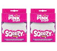 The Pink Stuff SQeeZY Dual Sided Scrubber Sponge - Scratch Free Solution for Ultimate Home Cleaning, Kitchens, Bathrooms, Oven, Outdoor use and more (Pack of 2)