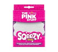 The Pink Stuff SQeeZY Dual Sided Scrubber Sponge - Scratch Free Solution for Ultimate Home Cleaning, Kitchens, Bathrooms, Oven, Outdoor use and more