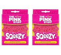 The Pink Stuff SQeeZY Scrubber - Scratch Free Solution for Ultimate Home Cleaning, Kitchens, Bathrooms, Oven, Outdoor use and more (Pack of 2)
