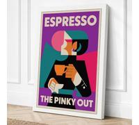 The Pinky Out Mid Century Canvas Wall Art Print 36x24 Inch