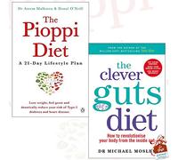 The Pioppi Diet and The Clever Guts Diet 2 Books Collection Set With Gift Journal - A 21-Day Lifestyle Plan, How to revolutionise your body from the inside out