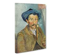 The Pipe Smoker By Vincent Van Gogh Classic Painting Canvas Wall Art Print Ready to Hang, Framed Picture for Living Room Bedroom Home Office Décor, 30x20 Inch (76x50 cm)