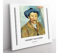 The Pipe Smoker By Vincent Van Gogh Exhibition Museum Classic Painting Canvas Wall Art Print Ready to Hang, Framed Picture for Living Room Bedroom Home Office Décor, 50x50 cm (20x20 Inch)