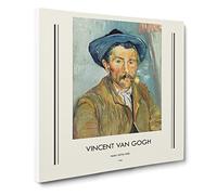 The Pipe Smoker By Vincent Van Gogh Exhibition Museum Classic Painting Canvas Wall Art Print Ready to Hang, Framed Picture for Living Room Bedroom Home Office Décor, 20x20 Inch (50x50 cm)
