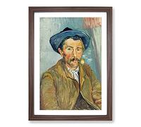 The Pipe Smoker by Vincent Van Gogh Framed Print | A2 Walnut Framed Wall Art | Ready to Hang | Modern Historical Picture | Living Room Bedroom Lounge Office