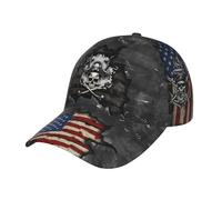 THE PIRATE KING Anime Pirate Captain Baseball Cap Skull Print Hat Halloween Baseball Cap Adjustable for Men and Women, Grey, One size