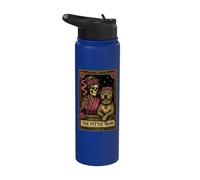 The Pittie Mom Tarot Card Cute Pit Bull Smiling Pitbull Love Stainless Steel Insulated Water Bottle