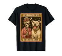 The Pittie Mom Tarot Card Cute Pit Bull Smiling Pitbull Mama T-Shirt