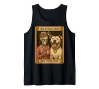 The Pittie Mom Tarot Card Cute Pit Bull Smiling Pitbull Mama Tank Top
