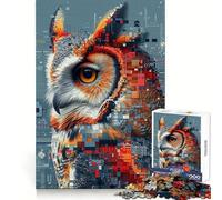 The Pixelated Owl 1000 Pieces Jigsaws Adults Puzzles Gifts Strengthen Recall Serene Time Quality Edge Santa Wish Item (50x75cm)