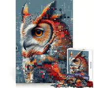 The Pixelated Owl Puzzles for Teenagers 1000 Pieces Think Smart Toy Soothing Play Smooth Cut Amazing Present (38x26cm)