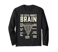 The Pizza Snobs Brain Anatomy Sarcastic Food Humor Long Sleeve T-Shirt