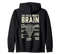 The Pizza Snobs Brain Anatomy Sarcastic Food Humor Zip Hoodie