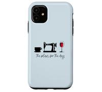 The plan for the day: Coffee Sewing Machine Wine Glass Meme Case for iPhone 11