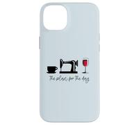 The plan for the day: Coffee Sewing Machine Wine Glass Meme Case for iPhone 14 Plus